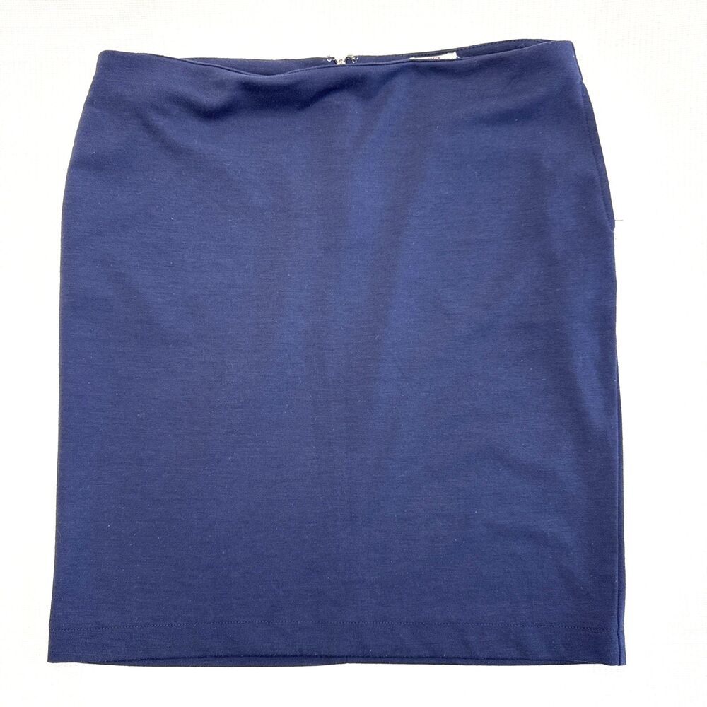 Merona Womens Dark Indigo Blue Stretch Cotton Blend Pencil Skirt - Workwear - 8